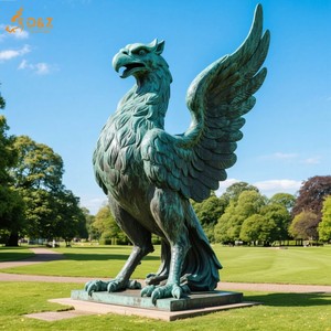D & Z fonderia Design e fusione enorme parco all'aperto famosa scultura in ottone classico bronzo statua di grifone con ala - Product Image 1