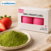 Poudre de Matcha Fraise Superfine en Gros 1000 Mesh Boisson Instantanée OEM Marque Privée Usine Source