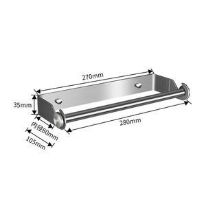 YOTO in acciaio inox senza trapano carta carta lunga Dispenser stile moderno Rack porta rotolo di carta per cucina bagno - Product Image 5