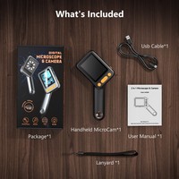Loupe numérique à bandeau de haute qualité 100X avec 8 lumières LED et écran de 2,8 pouces pour bijoutiers
