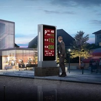 Écran publicitaire numérique pour abri de bus extérieur de 65 pouces avec écran LCD haute luminosité et CMS à distance