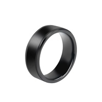 Nouvelle bague connectée NFC Ntag213 en céramique pour paiement intelligent, carte de contrôle d'accès RFID, bague personnalisée
