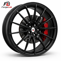 Jantes forgées en alliage d'aluminium ForgeLab Multi Spoke Monoblock personnalisées, finition noir brillant, concave profond, 5x112 5x120, 18 19 20 21 22 pouces