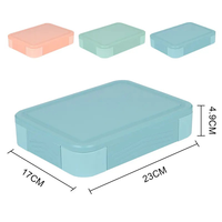 Boîte à bento micro-ondes sans BPA pour enfants Boîte à lunch à couvercle en plastique étanche avec compartiments Fourchette