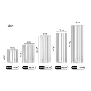 Grands vases décoratifs en verre pour centre de table, <span class=keywords><strong>design</strong></span> moderne, <span class=keywords><strong>vase</strong></span> de haute qualité en verre cylindrique isolé pour fleurs d'intérieur - Product Image 5