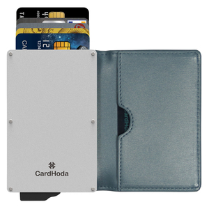 Tarjetero Corto de 6 Pulgadas CardHoda Personalizado para Negocios, Anti-RFID, de PU con Forro de Nailon Metálico, con Sistema Pop-Up y Cierre Abierto Anti-Robo - Product Image 1