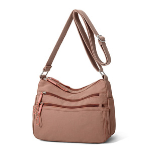 Sac messager pour femme avec logo personnalisé, en nylon, bandoulière réglable, fermeture éclair, multi-poches, sac bandoulière, faible MOQ, imperméable - Product Image 6