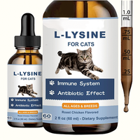 Compléments alimentaires pour animaux de compagnie L-Lysine naturel pour chats avec colostrum, taurine, vitamines, minéraux, L-Lysine pour chats, complément pour soutenir le système immunitaire