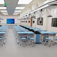 Table de laboratoire scolaire pour les études de chimie, de microbiologie, de physique et de biologie avec surface en résine époxy