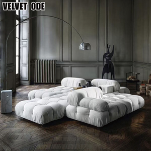 Conjunto <span class=keywords><strong>de</strong></span> Sofás Chesterfield Modulares <span class=keywords><strong>de</strong></span> Tela, Color Personalizado, Combinación Libre, Relleno <span class=keywords><strong>de</strong></span> Esponja <span class=keywords><strong>de</strong></span> Alta Densidad, Tapizado Ecológico - Product Image 4