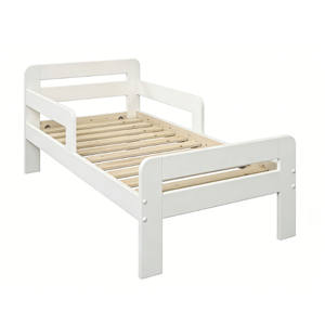 Modern Solid Teak Wood Twin Kids <b>Bed</b> Natural Color for Toddlers and Teenagers Bedroom or Hotel Use - Product Image 1
