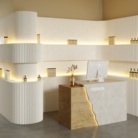 Système de cloisonnement intégré à LED en papier kraft alvéolé, pliable, portable et éclairé pour magasin de détail