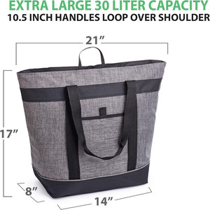 Mochila Nevera Aislante de Poliéster <span class=keywords><strong>Jumbo</strong></span> Fashion (Color Carbón) 30L, Aislamiento Térmico Premium, Plegable, Cierre de Cremallera Suave - Product Image 4