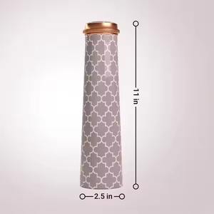 <b>Luxury</b> Design Pure Leakproof Cap Copper Water Bottle 800ml for Ayurvedic Benefits Reusable for Office & Gym - Product Image 2