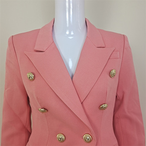 A5003 Factory Suppliers <strong>Pink</strong> Long Sleeve Buttons Slim Office Wear <strong>Woman</strong> <strong>Jacket</strong> Plus Size Ladies Suit - Product Image 4