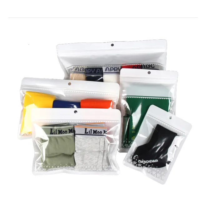Индивидуальные печатные упаковочные сумки, одежда для одежды из пластика черного цвета с молнией для одежды