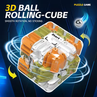 Cube de labyrinthe à billes roulantes 3D éducatif, grand puzzle de labyrinthe, casse-tête éducatif, jouet de logique, jeu de labyrinthe à billes pour enfants