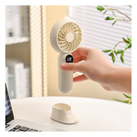 Ventilateur portable silencieux rechargeable à moteur sans balais, batterie 1200 mAh, pour usage extérieur, mini ventilateur personnel en plastique