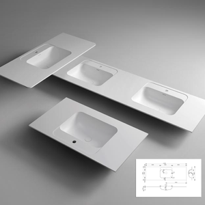Bañera de Piedra Artificial Independiente de Diseño Tradicional y Elegante de 1.6 m de Largo para Apartamentos de Lujo y Villas Ecológicas (con Hidromasaje) - Product Image 5