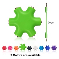 Adaptateur audio 3.5mm 6 voies pour casque 6 ports