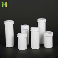 Boş Efervesan Tablet Tüpleri 48mm 68mm 90mm Plastik pp Kalsiyum C Vitamini Efervesan Şişeleri Nem Alıcı Kapaklı