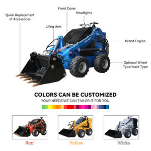 Chargeuse compacte S460 robuste avec pelle rétrocaveuse, moteur PLC, pompe à essence/diesel haute efficacité pour le nettoyage des chantiers - Product Image 6
