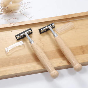Rasoir de sécurité <span class=keywords><strong>à</strong></span> double tranchant pour homme, manche en <span class=keywords><strong>bois</strong></span> naturel, personnalisé par le fabricant, vente en gros de rasoirs en <span class=keywords><strong>bois</strong></span> - Product Image 1