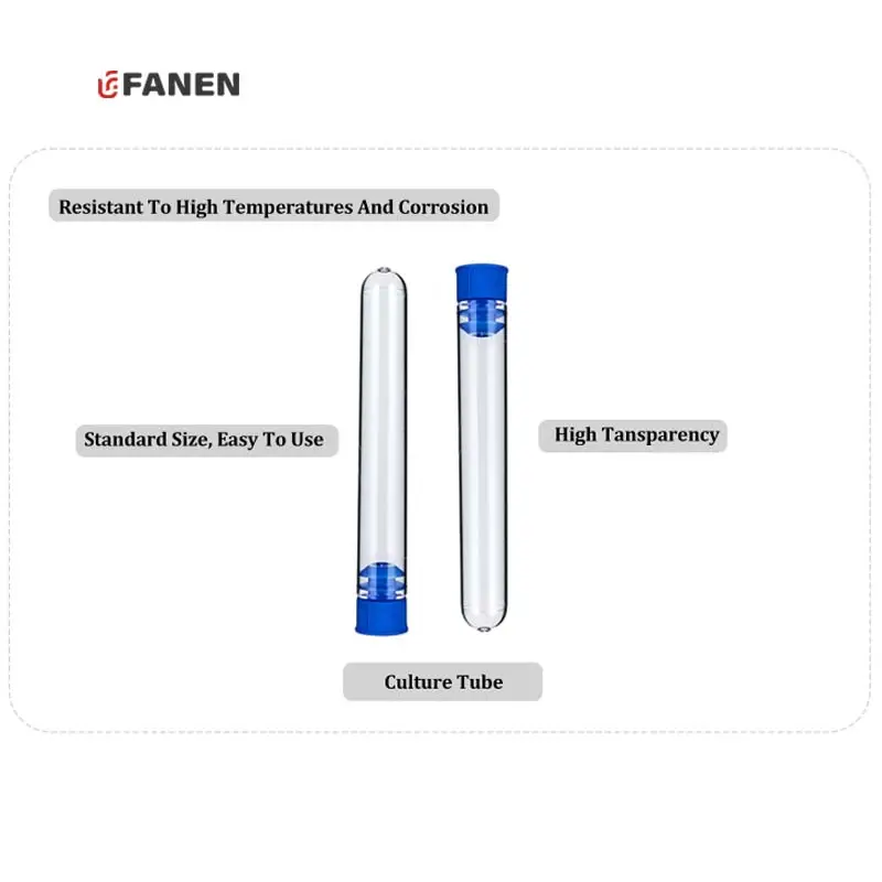 Fanen 13 * 78mm5mlプラスチックバイアル試験管金属キャップ付きチューブ試験管