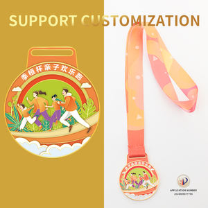 Médailles en métal émaillé de haute qualité sur le thème des dessins animés avec ruban dégradé pour les compétitions d'activités parent-enfant et les événements de défi amusants - Product Image 6