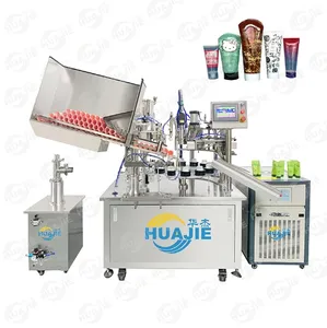 HUAJIE हेयर डाई क्रीम स्वचालित फिलिंग सील मशीन स्वचालित हेयर डाई ट्यूब फिलिंग और सीलिंग मशीन