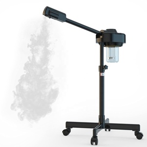 Professional Black 2 in 1 Hot Mist Facial <b>Steamer</b> Machine with 5X Magnifying Lamp Ozone Deep Cleansing for Salon Spa Face Care - Product Image 3