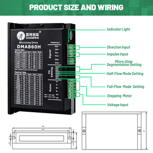Leadshine DMA860H penggerak dan pengontrol <span class=keywords><strong>Motor</strong></span>, penggerak pengontrol <span class=keywords><strong>Motor</strong></span> <span class=keywords><strong>Stepper</strong></span> untuk mesin ukir Cnc - Product Image 5