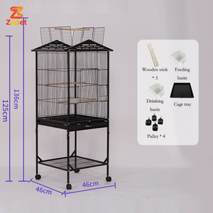 Jaula Grande para Loros, Súper Cómoda, Fácil de Montar, de Metal y Hierro, para Todo Tipo de Aves - Product Image 1