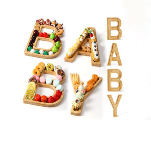 Best-seller Plateaux créatifs en bambou lettres anglaises Planches de <span class=keywords><strong>charcuterie</strong></span> Fruits secs Snack Dim Sum Assiette d'affichage Assiette à bonbons Biscuit - Product Image 6