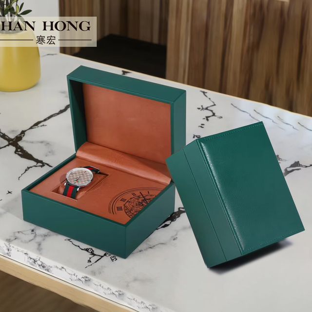 Wholesale Handmade Eco-Friendly Water Resistant Watch Packaging Gift Box Cases Personalized Custom logo Embossed Rectangle Box