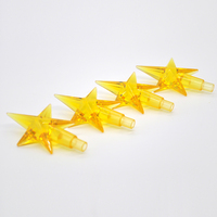 Ampoules de remplacement pour sapin de Noël en plastique, style moderne et champêtre, décorations étoiles jaunes/rouges/transparentes pour les fêtes nocturnes