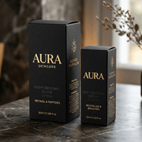 Boîte cadeau pliante en carton biodégradable personnalisée pour flacon de parfum