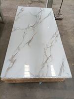 Panneau mural 3D en PVC UV effet marbre moderne pour la maison, 1220x2440mm, imperméable, écologique, panneau décoratif en gros