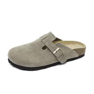 Dames & Heren Echt Lederen Gesloten Teen Platte Slippers Comfortabele Mode Buitenschoenen & Mules met Ademend Voering - Product Image 6