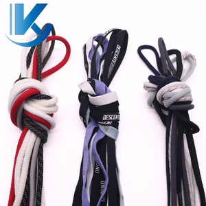 Multicolored Flat Polyester Pull <strong>Cord</strong> for Garments Adjustable <strong>with</strong> Plastic Tips and Thick Flat Shoe Lace Coated Clothing <strong>Cord</strong> - Product Image 4