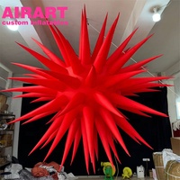 Décorations de fête LED allumant des étoiles gonflables pour les affichages intérieurs