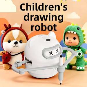JXDスマートQRコードスキャン式プラスチック製お絵描きロボット - 子供の創造力開発のための魅力的なアートトイ 19x14x15.5cm - Product Image 2