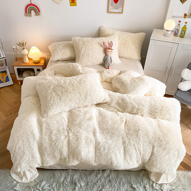 Velours vison nuage-blanc crème