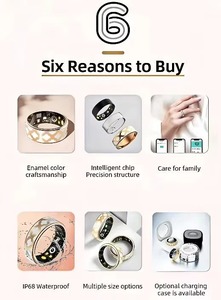 Anillo Inteligente de Acero Inoxidable, Monitor de Sueño, Frecuencia Cardíaca, SpO2, Presión Arterial, Contador de Pasos, Resistente al Agua IP68, para Fitness, Deportes, Aire Libre, iOS y Android - Product Image 4