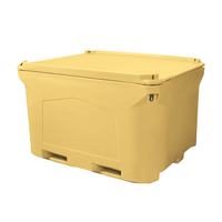 Glacière isotherme carrée rotomoulée moderne de 1000 L en PE avec rétention de glace pour le transport de poissons vivants, le stockage d'aliments et de canettes