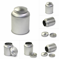 Boîte à thé et bonbons personnalisée en argent à double couvercle, 2oz 3oz 10oz 100g 300g, hermétique, qualité alimentaire, pour le stockage et le voyage, impression offset
