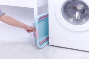 Panier à linge pliable de grande capacité de haute qualité matériau PP bleu et rose pour le stockage de vêtements de salle de bain et de jouets pour enfants - Product Image 5