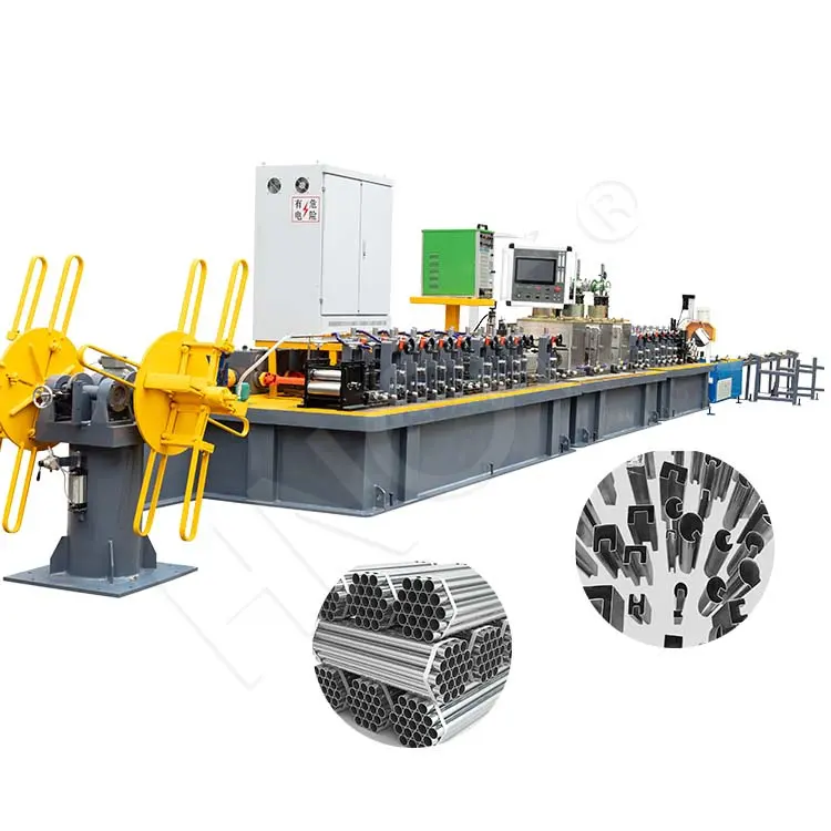 HNOC Steel Square Pipe Make Polish Machine Small Diameter Weld Galvanized Pipe Roll Form Machine