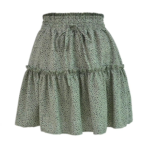 กระโปรงเอวสูงพิมพ์ลายเสือดาวไซส์ใหญ่พิเศษแฟชั่นลายดอกไม้สำหรับผู้หญิง - Product Image 5