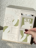 Caja de Perfumes Personalizada para Calendario de Adviento, Caja de Regalo de Cartón con 25 Compartimentos, Estilo Cajón para Maquillaje y Cosméticos, Caja de Embalaje para Lápiz Labial